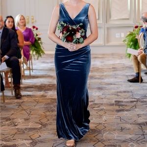 Revelry Dawson Velvet Dress- Royal Blue Size 4